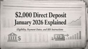 $2,000 Direct Deposit January 2026 Eligibility: What Americans Should Really Know
