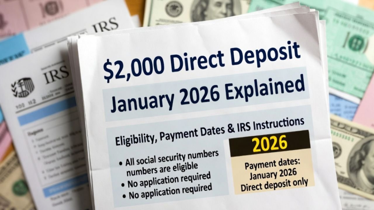 $2,000 Direct Deposit January 2026 Explained: Eligibility, Payment Dates, and IRS Instructions