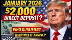 $2,000 Direct Deposit in January 2026: Who Qualifies, When Payments Arrive, and What the IRS Says