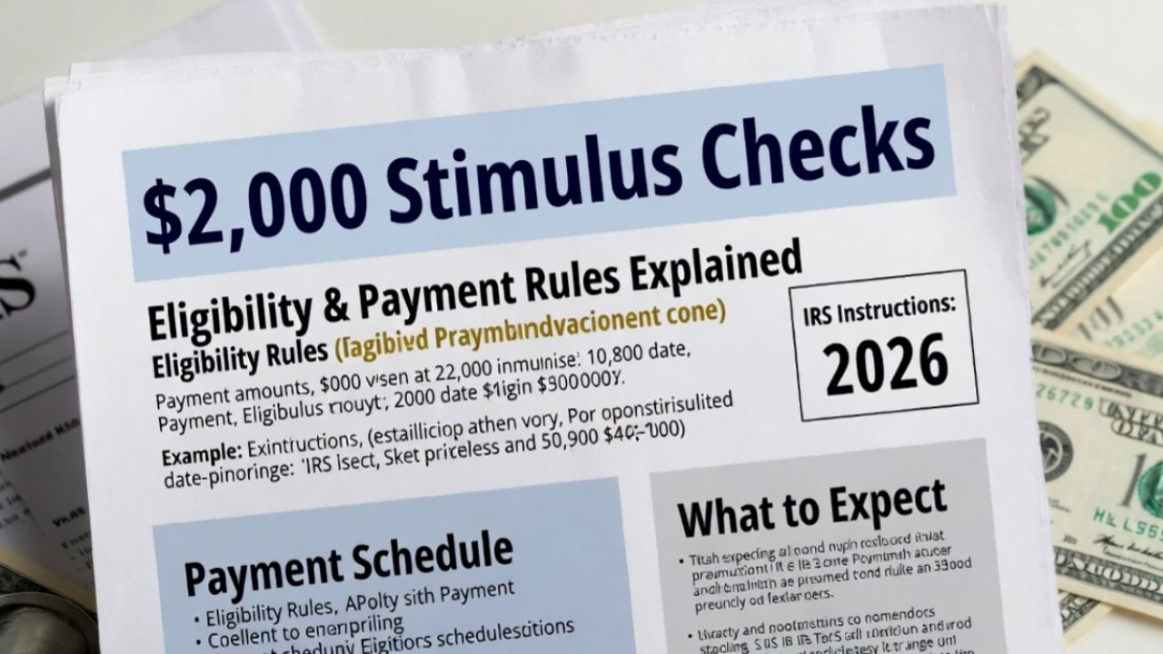 $2,000 Stimulus Checks for All US Citizens: Eligibility Rules, Payment Schedule, and IRS Instructions Explained