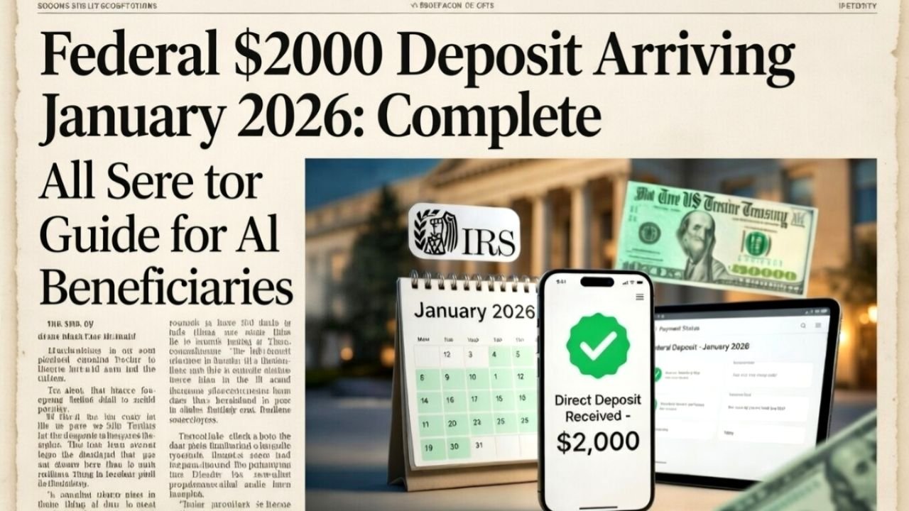 Federal $2,000 Deposit Arriving January 2026: Complete Guide for All Beneficiaries