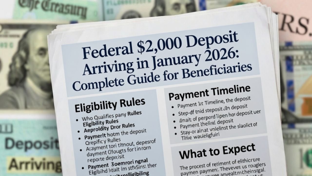 Federal $2,000 Deposit Arriving in January 2026: Complete Guide for Beneficiaries