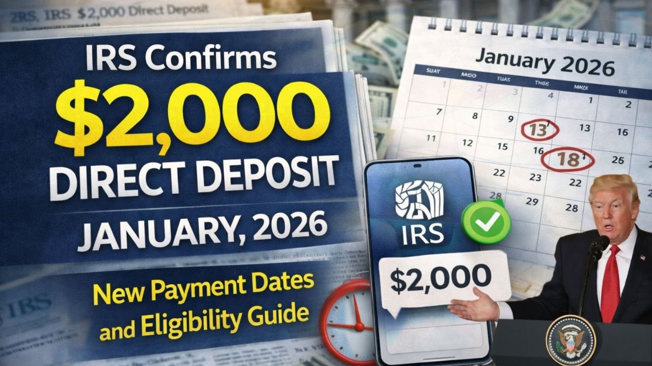 IRS Confirms $2,000 Direct Deposit for January 2026: Payment Dates and Eligibility Guide