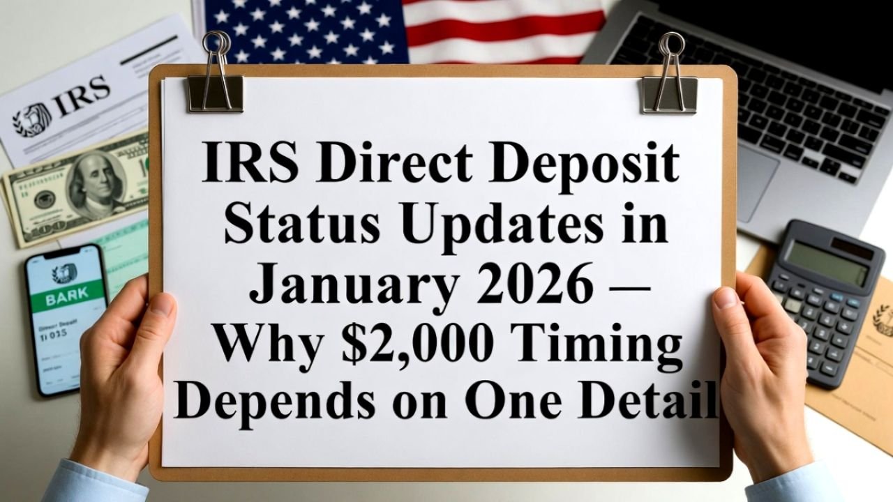 IRS Direct Deposit Status Updates in January 2026 — Why $2,000 Timing Depends on One Detail