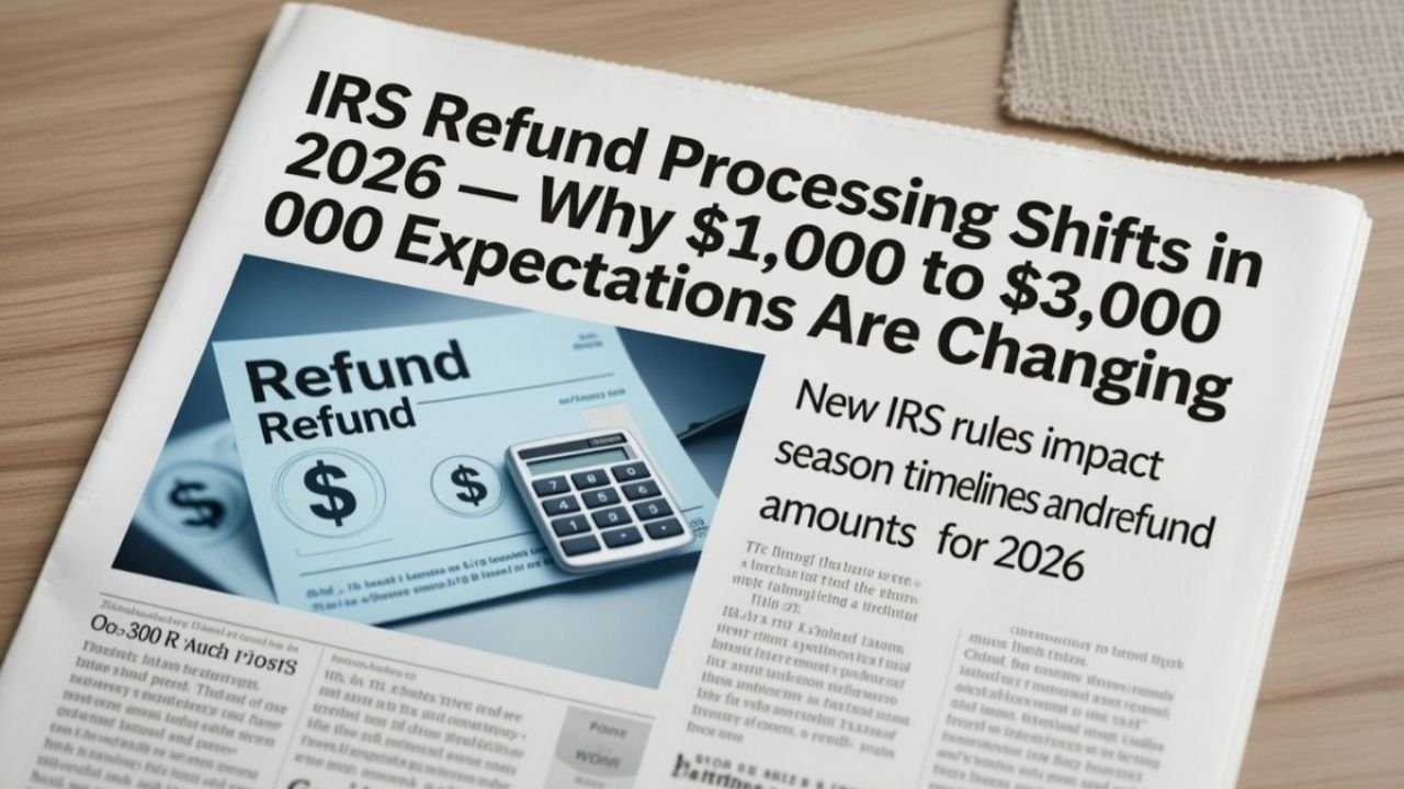 IRS Refund Processing Shifts in 2026 — Why $1,000 to $3,000 Expectations Are Changing
