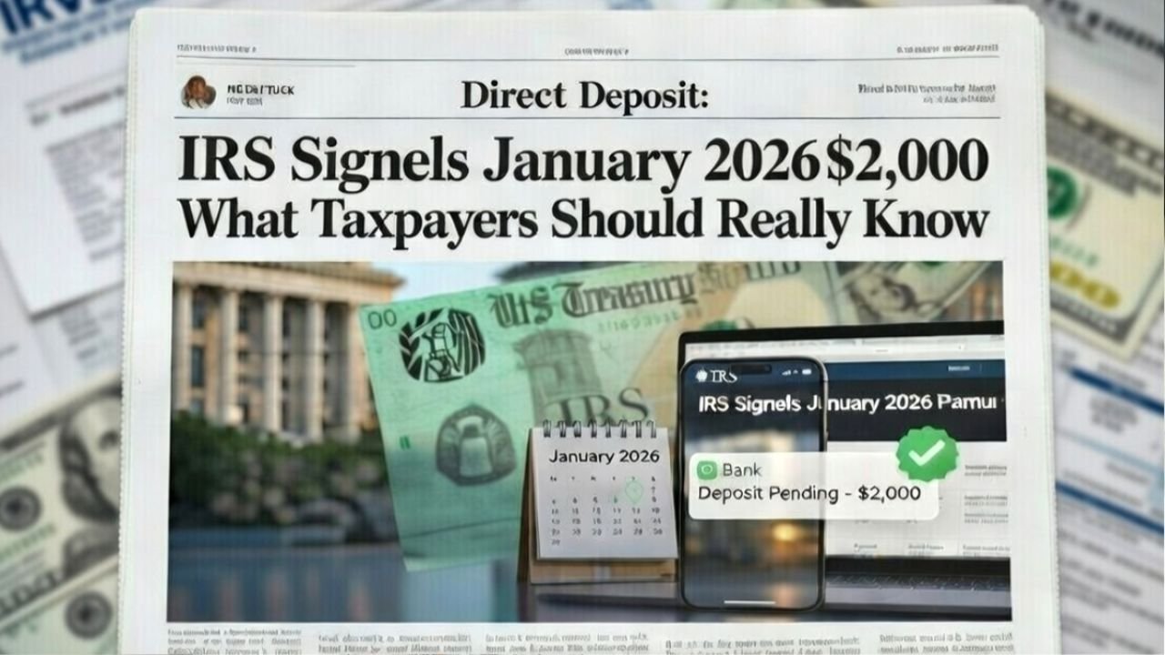 IRS Signals January 2026 $2,000 Direct Deposit: What Taxpayers Should Really Know