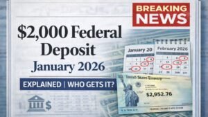 January 2026 $2,000 Federal Deposit Explained: Eligibility and Payment Timing